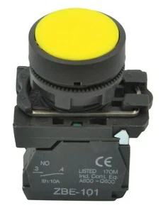 Interruptor de montaje en panel genérico - amarillo XB5AA55 - Imagen 1 de 7