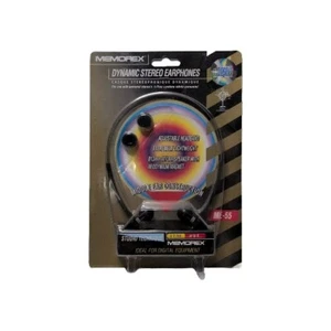 Memorex ME-55 EARPHONES HEADPHONES Dynamic Stereo Retro Studio Technique New - Picture 1 of 6