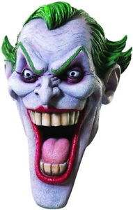 Joker Mask Batman Begins Licensed Full Head Latex Comic Book Character Mask