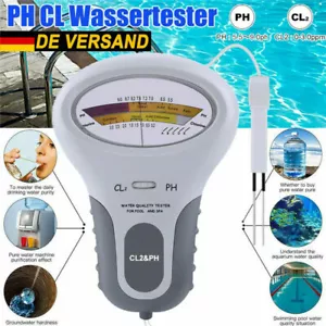 Elektronischer Wassertester für Chlor und pH-Wert Pool Messgerät Wasserqualität - Bild 1 von 12