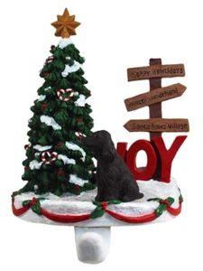 English Cocker Spaniel Stocking Holder Hanger Black - Picture 1 of 1
