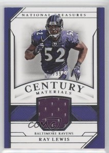 2018 Panini National Treasures Century Materials /99 Ray Lewis #CM-RL HOF