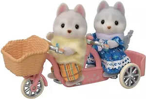 Sylvanian Families DF-15 Juego de Ciclismo Husky Hermano y Hermana Época Japón - Imagen 1 de 6