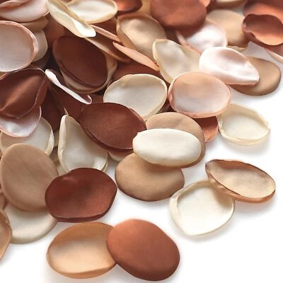 300 pétalos de rosa de seda tonos tierra pétalos de flores marrones para boda flor regalo... Foto 1 de 4