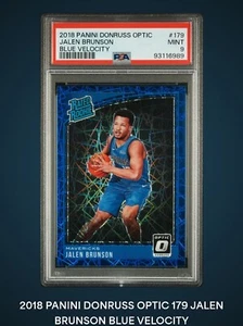 2018-19 Donruss Optic Blue Velocity Jalen Brunson #179 Rookie RC PSA 9 🔥🔥 - Picture 1 of 2