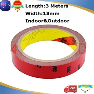 Cinta adhesiva de doble cara para 3M 18 mm 3 metros para tablero de uso de automóviles camiones OZ - Imagen 1 de 3