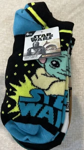 Star Wars Mandalorian Grogu Baby Yoda 6-Pair Boys No-Show Socks, Large 3-9 - Picture 1 of 1