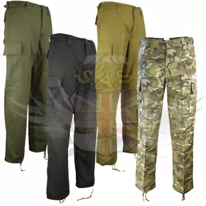 PANTALONI DA COMBATTIMENTO TATTICO STILE US M65 BDU RIP-STOP, VERDI, COYOTE, NERI, BTP MIMETICI - Foto 1 di 14