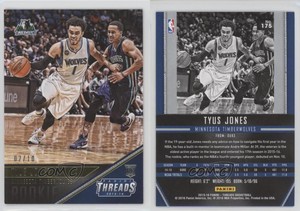 2015-16 Panini Threads Rookies Century Proof Gold /10 Tyus Jones #175 Rookie RC