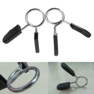 2x 25mm Standard Barbell Dumbbell Lock Clamps Spring Collar Clip Weight Bar Gym - Bild 1 von 2