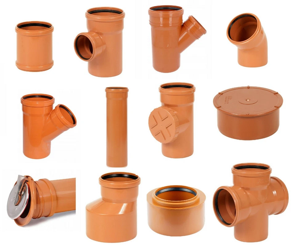 KG Rohr Abwasser DN 110 160 200 Abzweig Bogen Muffe Stopfen Reinigungsrohr - Bild 1 von 1