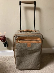 Vintage Hartmann Tweed Leather Luggage Rolling Wheeled Travel Bag 24”x16” - Picture 1 of 11