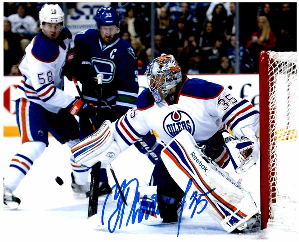 Edmonton Oilers NIKOLAI KHABIBULIN Signed Autographed 8x10 Pic F - Image 1 of 1