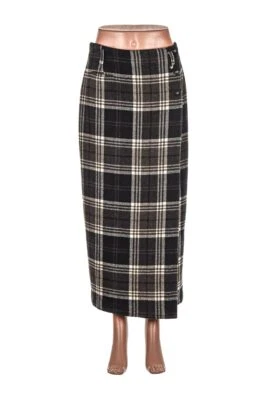 Faldas formales de mujer caqui británico 8 lana marrón Foto 1 de 2