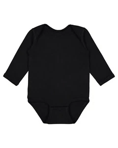 Rabbit Skins 4421RS Infant Ringspun Cotton/Polyester Long Sleeve Jersey Bodysuit - Picture 1 of 13