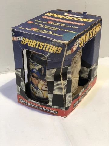 New Vintage NASCAR Sportstein Mug Cup Rusty Wallace Racing Mug Collectible Cover