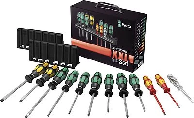 Wera 051010 Kraftform Plus XXL 12 Pce Screwdriver Set VDE Pozi Phillips Slotted - Image 1 of 3