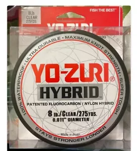 Yo-Zuri 8 HB 275 Clear Hybrid 8 Lb Cl 275 Yd Lenza da Pesca - Foto 1 di 1