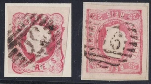 PORTUGAL 1st Reform CANCEL 36 PORTO de MOS on 25r Rose D. Luis BF, Curved Label - Picture 1 of 1