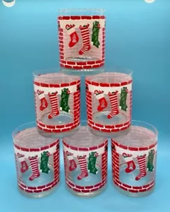 SELTEN M.W. Periskop Weihnachtsstrümpfe Lowball Gläser Barware - EUC! - Bild 1 von 7
