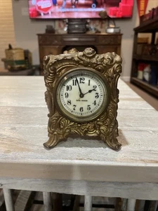 Seth Thomas Tischuhr antik Messing Damen Zifferblatt - Bild 1 von 5