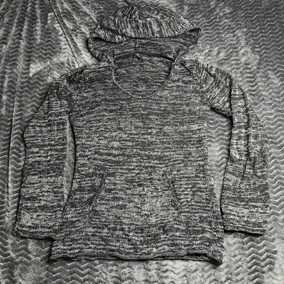 sudadera con capucha rue21 para mujer talla mediana blanca y negra manga larga elástica Foto 1 de 4