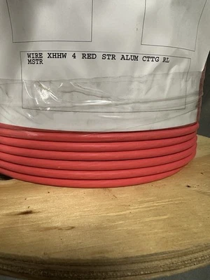 Fio XHHW 4 AWG, alumínio, 400 pés vermelho. - Imagem 1 de 4