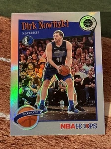 Dirk Nowitzki 2019-20 Panini NBA Hoops Premium Stock #282 Silver Prizm Tribute - Picture 1 of 2
