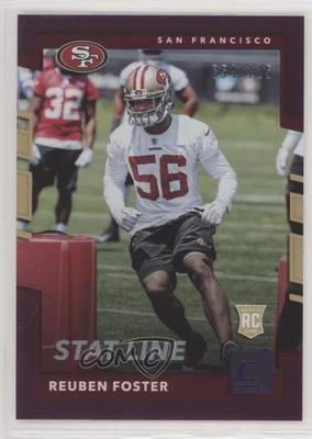 2017 Panini Donruss Rookies Stat Line Season /115 Reuben Foster #382 Rookie RC - Image 1 of 2