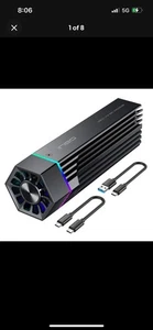 ineo M.2 NVMe (PCIe) SSD Enclosure Built-in Cooling Fan and Write Protection...  - Picture 1 of 8