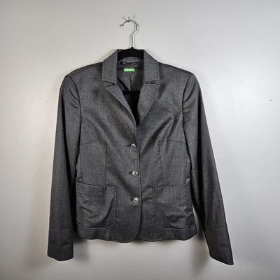 Blazer Benetton Mezcla Lana Hecho en Italia A Medida 3 Botones Mujer’s 42 EE. UU. 6 Foto 1 de 4