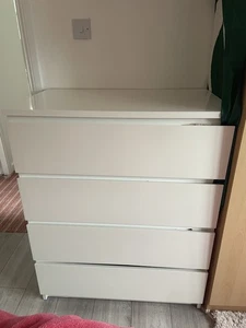 Ikea Malm chest of 4 drawers white - Picture 1 of 4