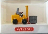 Wiking 8670224 HO Klassischer Gabelstapler Yellow Forklift W/Driver - Image 1 of 2