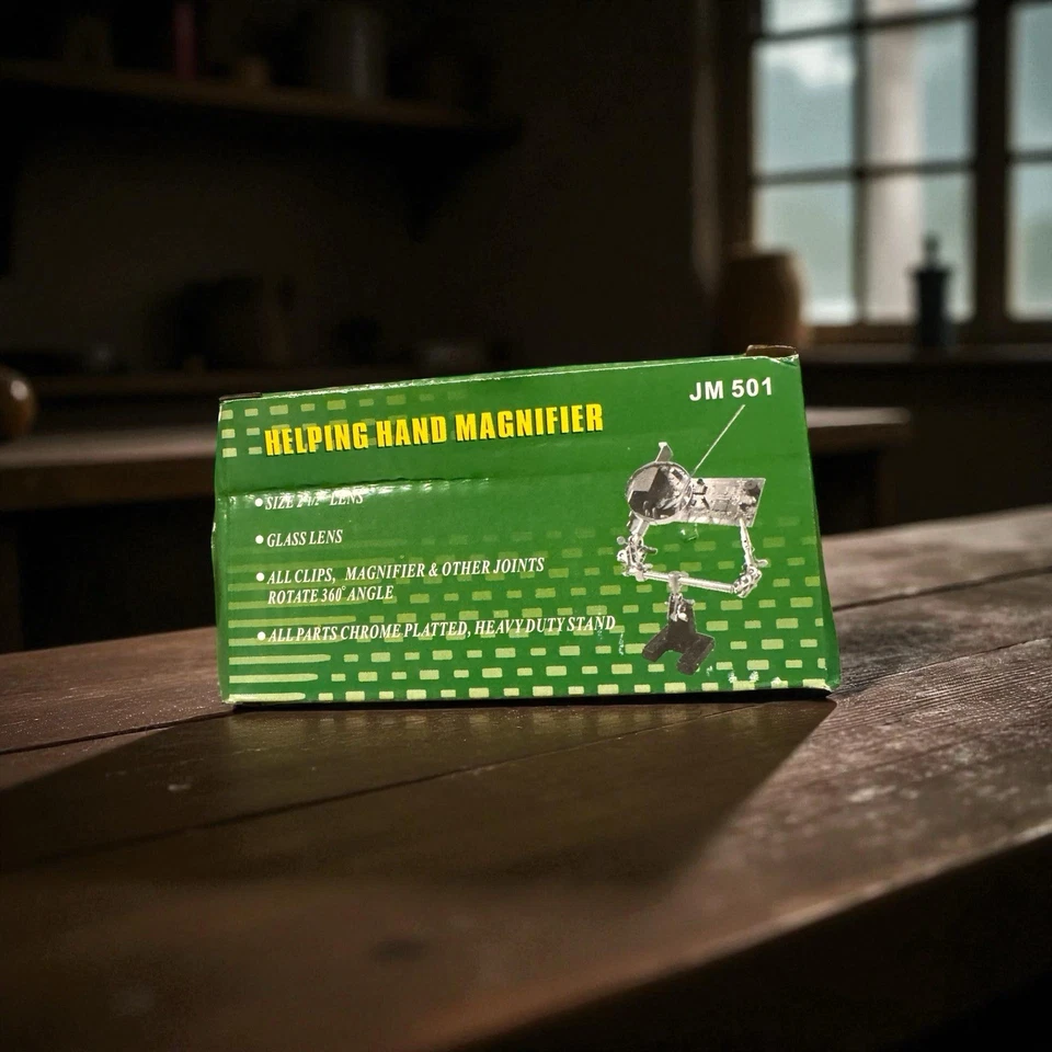 Helping Hands Soldering Stand with Magnifying Glass and Alligator Clips 7x5in - Image 1 of 1