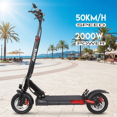 PORIYA Electric Scooter Off Road 2000W 50KM/H Foldable Adult E-Scooter E-Bike - image 1 of 4