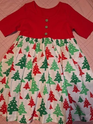 Vestido Eleanor Rose Árboles de Navidad Kirby Talla 6-7  Foto 1 de 4