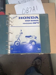 1984 Honda NN50MD GYRO Shop Service Repair Manual W Binder 61GK000 - Bild 1 von 9