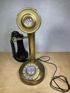 Teléfono antiguo con candelabro con marcación giratoria - Imagen 1 de 17