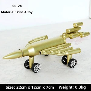 Handcrafted Airplane Model by Alloy Bullets Ornament collectable toy for Display - Foto 1 di 10