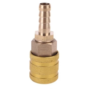 Brass 1/4-Inch NPT Male Air Hose Quick Connect Adapter Air Coupler 8mm Plug Kit - Picture 1 of 8