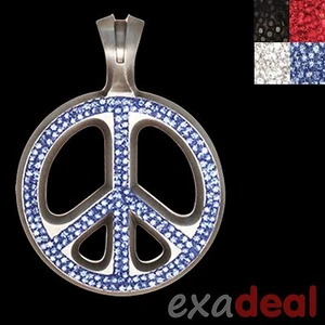 Ciondolo BICO Australia PV11 PEACE CLUSTER pavè cristallo Swarovski mondo amore NUOVO - Foto 1 di 2