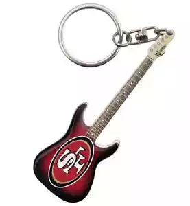 San Francisco 49ers Electric Guitar Key Chain NEW NFL licensed NWT - Picture 1 of 1