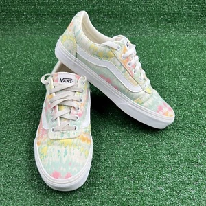 VANS Off The Wall Shoe Women's 8.5 Tie Dye Canvas 500714 Old Skool Low Top Lace - Picture 1 of 15