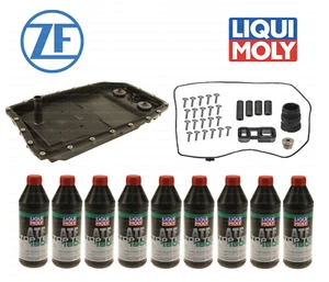 Transmission Service Kit 9L ATF+Oil Pan+Filter+Gaskets+Bolts+Sleeves OEM for BMW - Picture 1 of 1