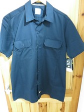 Mens Dickies Short Sleeve Work Shirt / Rockabilly/ Skate - Large