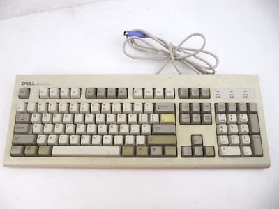 DELL SK8000 CORDED PS2 KEYBOARD PS2 QUIETKEY WIRED QUIET KEY VINTAGE COLLECTORS - Image 1 of 4
