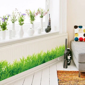 Fresh Green Grass Wall Stickers PVC Waterproof DIY Removable Decals Murals OK - Picture 1 of 8