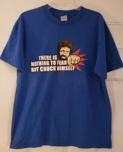 Vtg Nothing to Fear but Chuck Norris Himself Karate Punch Mens Large T-shirt - Picture 1 of 6