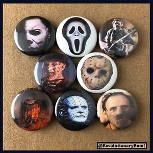 Slashers & Horror - Pulsanti da 1"" - Confezione da 8 - Foto 1 di 2