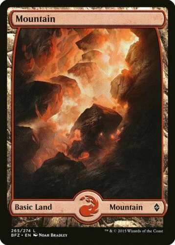 Mountain 265 FULL ART Battle for Zendikar -NM- MTG Magic the Gathering DNA GAMES - Image 1 of 1
